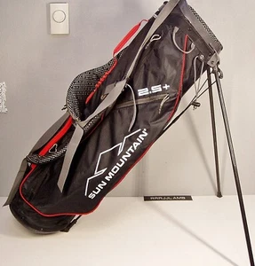 SUN MOUNTAIN 2.5+ GOLF STAND CARRY BAG Black/Red/White EXCELENT MINT CONDITION - Picture 1 of 11