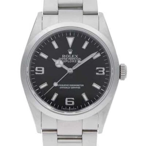 ROLEX Explorer I 114270 Black P Number second hand mens - Picture 1 of 10