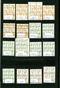 LOT 3507 MINT 586/592iii COLLECTION OF 30 BLOCKS VARIETIES CARICATURE DEFINITIVE - Picture 1 of 2