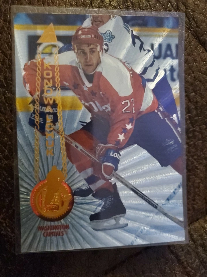 1994-95 PINNACLE RINK COLLECTION STEVE KONOWALCHUK WASHINGTON CAPITALS  - Image 1 of 2