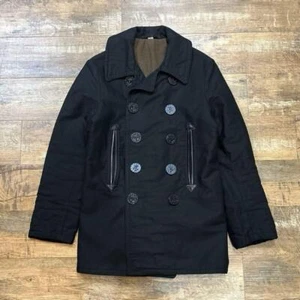 BUZZ RICKSON'S Pea Coat William Gibson Collection Navy Wool Size 36 Pre-Owned - Picture 1 of 7