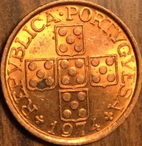 1974 PORTUGAL 20 CENTAVOS COIN - Picture 1 of 2