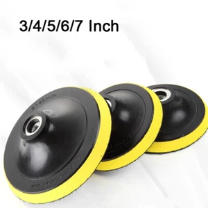 3/4/5/6/7 Inch Sanding Polish Pad Hook&Loop Backing Sander Female Thread M10 M14 - Picture 1 of 5