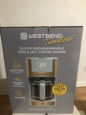 Westbend 12 Cup Programmable Iced& Hot Coffee Maker Gray Color - Image 1 of 2