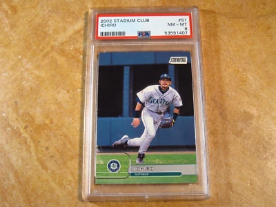 ICHIRO SUZUKI 2002 TOPPS STADIUM CLUB 2001 RC PSA 8 (NM/MT) CARD #51 MARINERS - Image 1 of 2