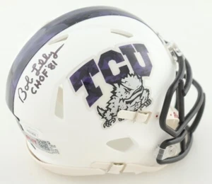 Bob Lilly Signed TCU Horned Frogs Mini Helmet (JSA COA) Cowboys 11xPro Bowl D.T. - Picture 1 of 5