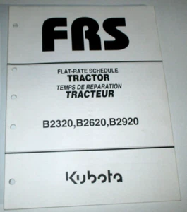 Kubota B2320 B2620 B2920 Traktor Pauschale Fahrplan Handbuch ORIGINAL! 2008 - Bild 1 von 4