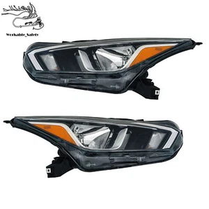 Headlights Clear Lens Fit For 2020-2021 Nissan Versa LH+RH Halogen Replacement - Picture 1 of 17