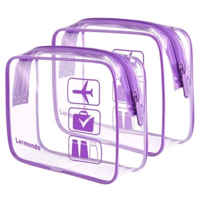 Trousse de toilette de voyage transparente pour articles de toilette trousse ... - Photo 1/4