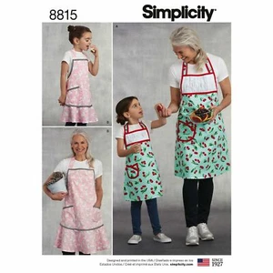 Simplicity Sewing Pattern 8815 APRONS Misses Size 10-20 & Childrens Size 3-8 NEW - Picture 1 of 3