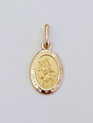 Beautiful 9ct Gold St Christopher Medal Pendant 13mm (20mm With Bail) X 9mm