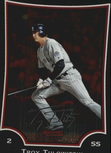 2009 Bowman Chrome Baseball Card #153 Troy Tulowitzki