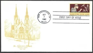 US FDC 1982 FRANCIS OF ASSISI STAMP SCOTT #2023 FDC ST. ANDREWS CHURCH CACHET - Picture 1 of 2