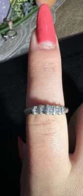 Precioso anillo de diamantes de corte único de platino 950 talla 7,25 4,9 g Foto 1 de 4