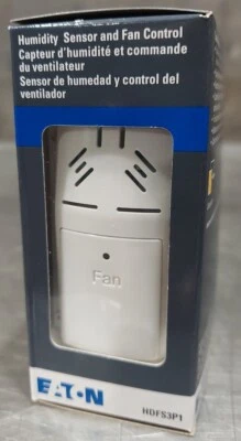 Sensor de umidade e controle de ventilador Eaton HDFS3P1-W-L. 15A 120vac 1/4 HP. Poste único - Imagem 1 de 4