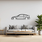 CRX 1990 Detailed Silhouette Metal Wall Art, Birthday Gift, Gift for Him, Petrol