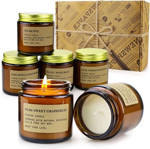 6 Pack Candles for Home Scented Aromatherapy Candle Gift Set for Women Soy Wax L - Picture 1 of 12