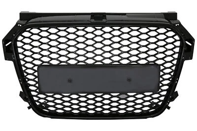 KITT TUNING Senza emblema Griglia anteriore per Audi A1 8X 2010-2014 RS1 Look Nero lucido
