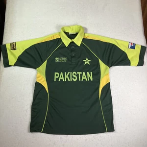 Slazenger Pakistan ICC Cricket Trikot Herren M WM 2007 T-Shirt Tee grün - Bild 1 von 12