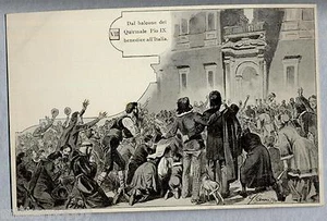 QUINTO CENNI serie Risorgimento VIII Pio IX benedice l'Italia PC 1900 - Imagen 1 de 1