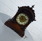 noble Teutonia Gründerzeit fireplace clock pendulum clock mechanical hour stroke around 1920