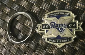 NFL ST LOUIS RAMS 10TH ANNIVERSARY TEAM LOGO COLLECTIBLE KEYCHAIN L@@K - Picture 1 of 2