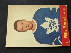 1955-56 Parkhurst Hockey Card # 17 Willie Marshall - Toronto Maple Leafs (VG/EX) - Picture 1 of 3