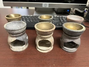 6 PIEZAS QUEMADOR DE INCIENSO TALLADO CON PIEDRA DE JABÓN LUZ DE TÉ CANDELABRO DIFUSOR DE ACEITE - Imagen 1 de 7