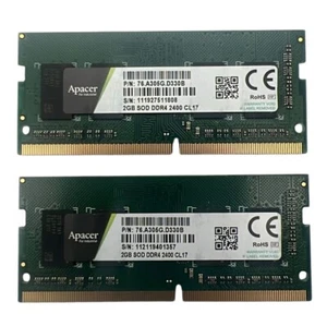 APACER 4GB (2x2GB) PC4-19200 DDR4-2400 RAM Laptop SDRAM SOD DDR4 2400CL17 - Picture 1 of 2