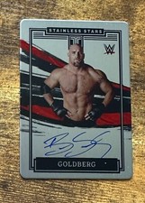 2022 Panini Impeccable WWE Stainless Stars #SS-GBG Goldberg Auto #X6628