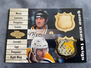 2000/01 Upper Deck UD Heroes Game-used TWIGS #C-LJ SSP/50 Jaromir Jagr / Lemieux - Picture 1 of 2