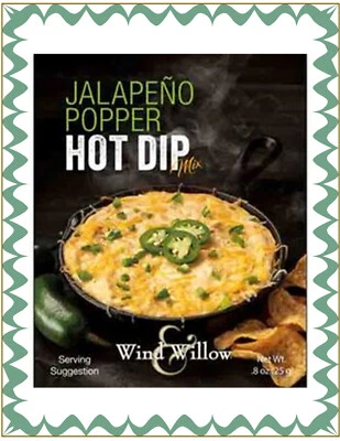 WIND & WILLOW WIND AND WILLOW 1 Package Jalapeno Popper Hot Dip Mix~8 Servings~Easy to Make!