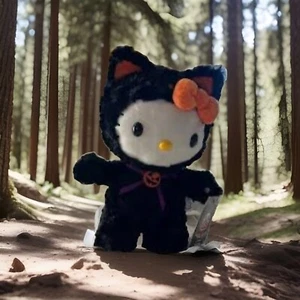 Sanrio NWT Hello Kitty BLACK CAT Side Stepper Plush Music Dances Halloween 2024 - Picture 1 of 7