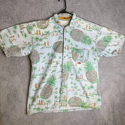 Camisa QSD de Colección Quicksilver Para Hombres Grande Denim Abotonada Hawaiana Foto 1 de 4