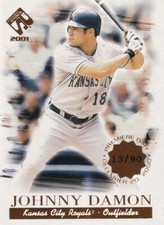 Johnny Damon 2001 Private Stock Premiere Date #55 /90 Kansas City Royals