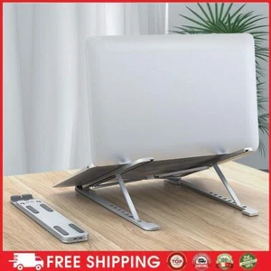 Support pour ordinateur portable de bureau support réglable en alliage d'aluminium pour accessoires PC (argent) - Photo 1/11