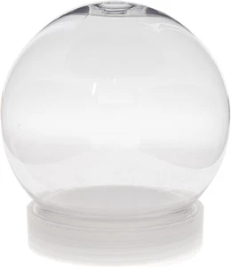 4 Inch (100Mm) DIY Snow Globe Water Globe - Clear Plastic with Screw off Cap - Picture 1 of 11