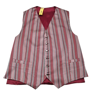 Turnbull & Asser 100% Silk Vest Mens XL Striped Waistcoat Made in England Luxury - Image 1 of 4