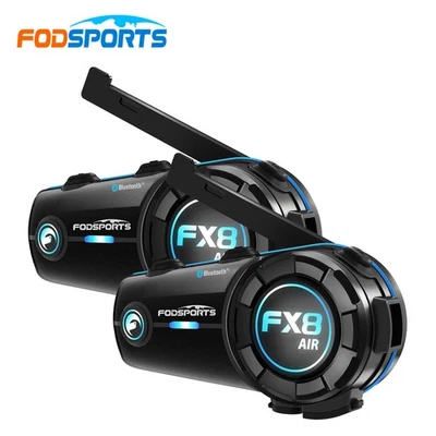 2x FX8 Air Motorcycle Intercom Bluetooth Helmet Headset 1200M 4 Riders Motorbike - Image 1 of 4