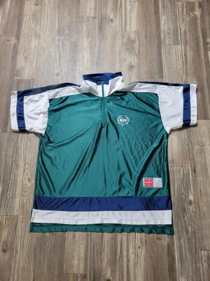 Camisa Pullover Rawlings 1/4 Cremallera Verde Azul Blanco Deportiva Deportiva Para Hombres Talla XL Foto 1 de 4