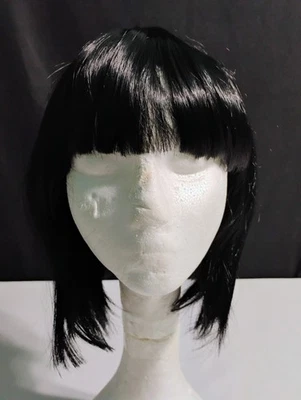 Open Box/Package  Fashion Wig Short Black with Bangs Costume Cosplay - Image 1 of 4