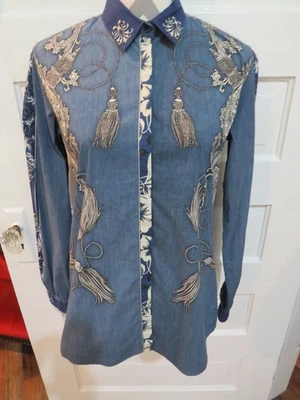 Camisa cambray manga larga Etro talla 46 para mujer Foto 1 de 4