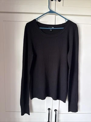 H&M - Suéter Negro - Grande - Mujer - Cuello Redondo - Excelente Estado  Foto 1 de 4