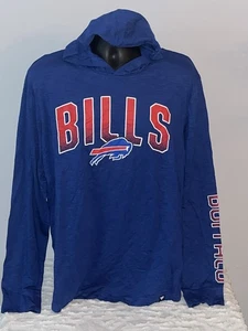 BUFFALO BILLS NFL MENS FANATICS FRONT RUNNER LONG SLEEVE HOODED T-SHIRT XL NWOT - Picture 1 of 3