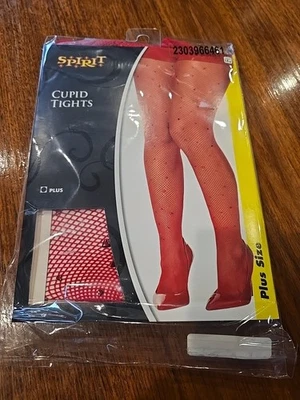 Nuevo Spirit Halloween Talla Grande Cupido Medias Red Con Corazones  Foto 1 de 4