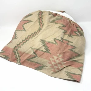 "Falda de cama completa vintage Ralph Lauren arena blanca suroeste verde rosa 15,5""" - Imagen 1 de 5