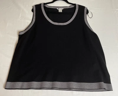 Nygard Mujer 2X Suéter Negro Top Carrera Preppy Oficina Viaje NUEVO Foto 1 de 4