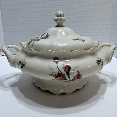ROSENTHAL SELB ALEMANHA POMPADOUR TIGELA DE SERVIR SOPA PRATO COBERTO DE TUREEN VINTAGE Musgo - Imagem 1 de 4