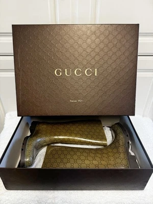 Auténticas Botas de Lluvia Gucci GG Guccissima Logo Nuevas con Caja EU38 Foto 1 de 4