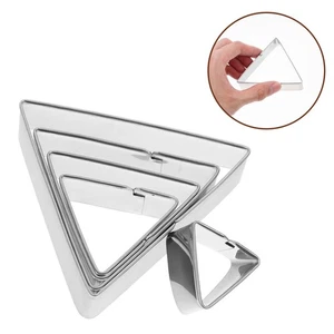 10Pcs Triangle Biscuit Mold Stainless Steel DIY Cookie Mould Kitchen Tools - Bild 1 von 12